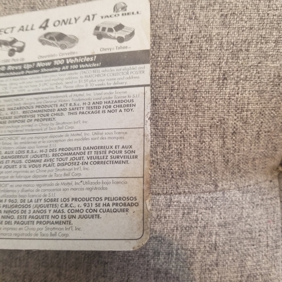 1999 Taco Bell Matchbox 1:64 Diecast Corvette, Chevy 1500, Chevy Tahoe. Unopen - Picture 9 of 10